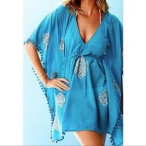 Moda International Beach Coverup with pompoms